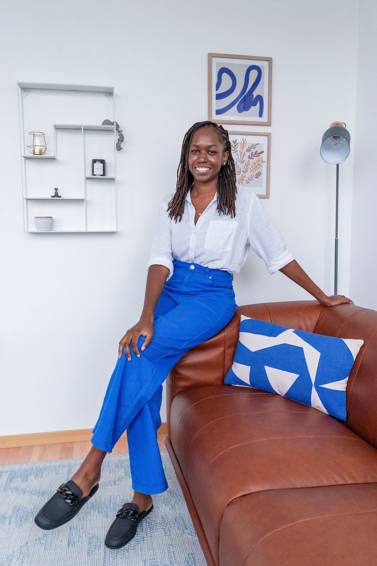 Wendy Nyawade in her Zug counselling office